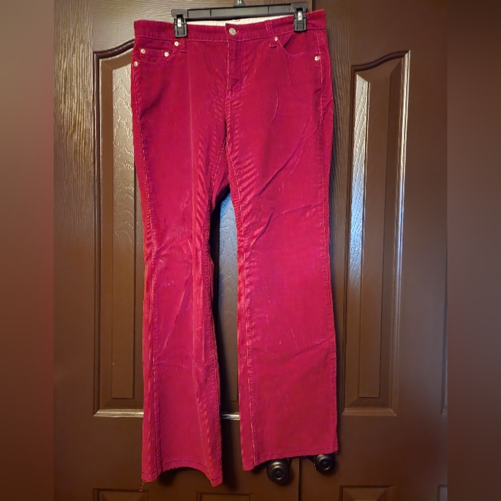 GAP Low Rise Boot Cut Corduroy Red Pants